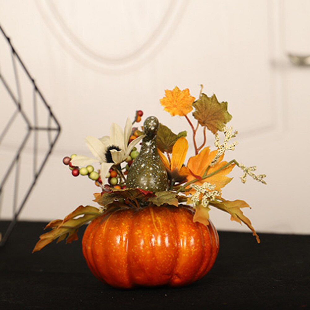 Thanksgiving græskar ahornblad solsikke ornament festmøbler indretning stue indretning kunstige grøntsager