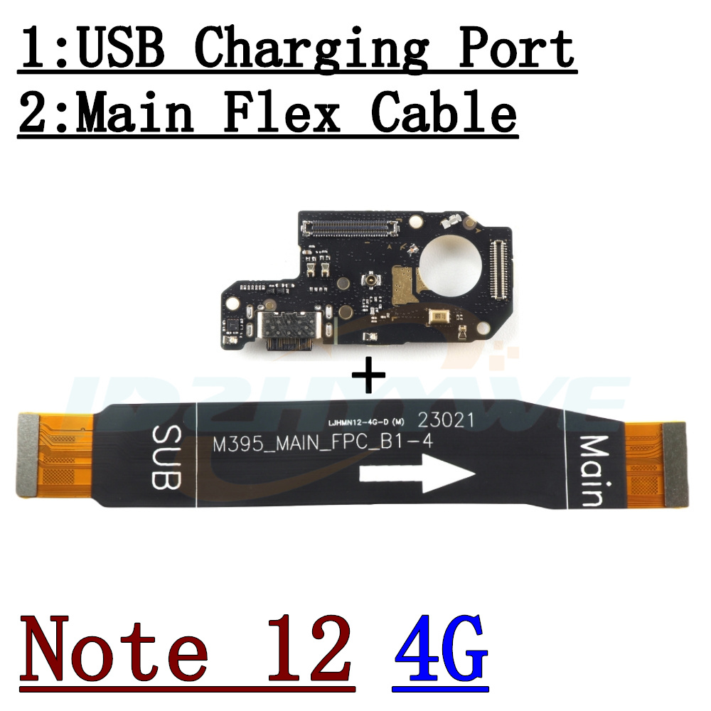 USB-Ladeanschluss SIM-Kartenleser-Anschlussplatine für Xiaomi Redmi Hinweis 9S 9 10 10s 11 11s 12 12S 13 Profi+ 5G 4G Hauptflexkabel: Schwarz