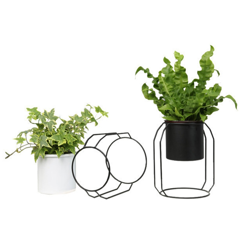 Metal urtepotte med stativ planter have hjemmekontor balkon indretning blomsterdisplay stativ holder urtepottehylde