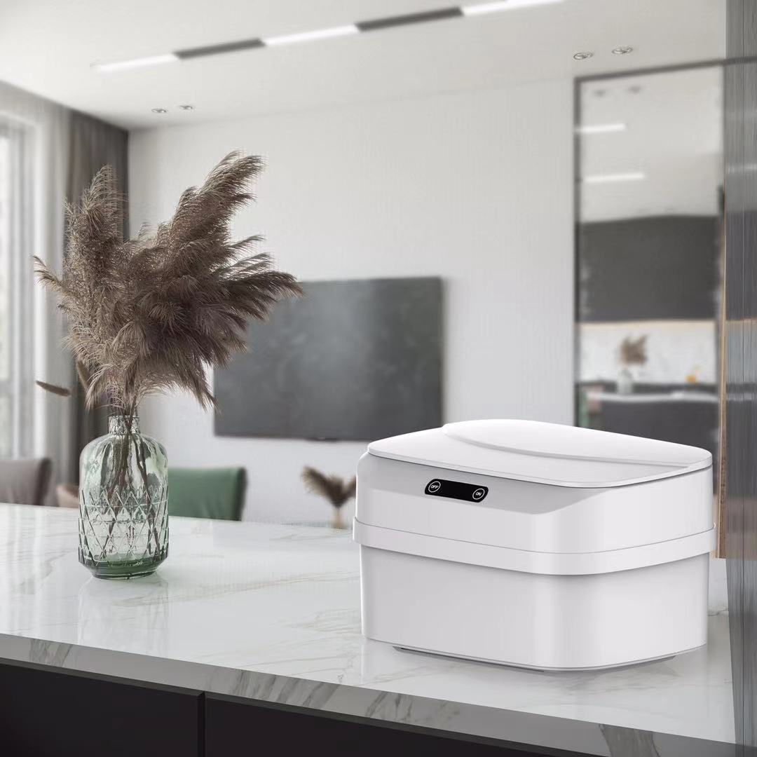 inductive folding bin table automatic opening and closing bin retractable intelligent garbage bin