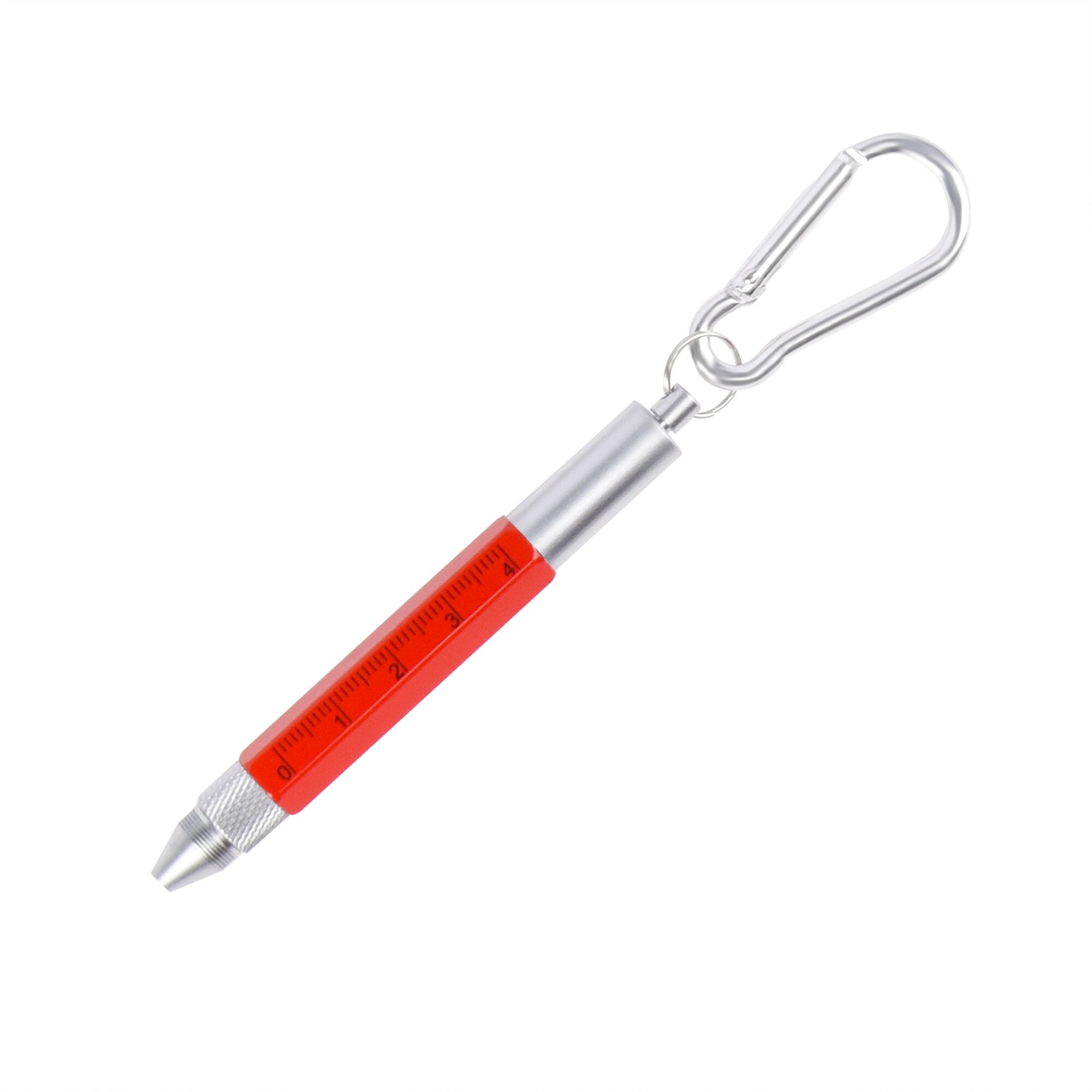 7 in1 Multifunktions Handheld Schraubendreher Werkzeug Kugelschreiber Messen Technische Herrscher Schraubendreher Touchscreen Stift Wasserwaage: 6 in 1 B-rot