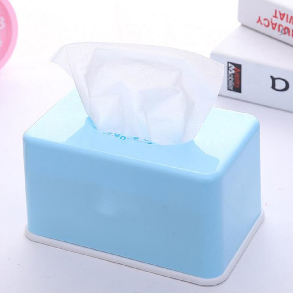 para el hogar caja de pañuelos de plástico de Color caramelo Tipo de asiento de inodoro recipiente de papel para sala de estar servilletero para decoraciones del hogar: blue