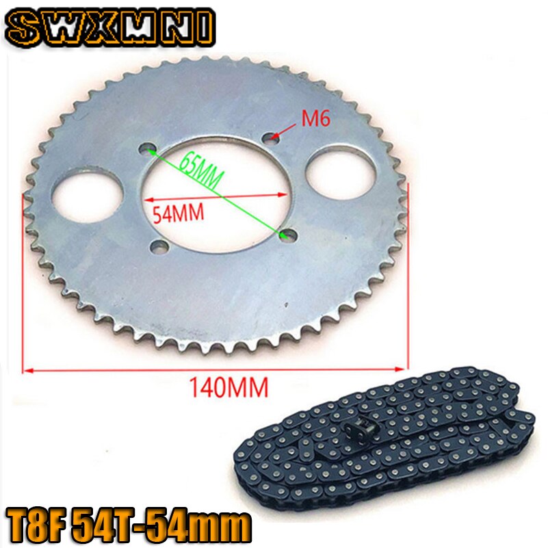 47cc 49cc T8F Chain 136 Links En 38 54 74 Tanden Keten Plaat Tandwiel Voor Mini Moto Atv quad 2 Takt Motor Onderdelen