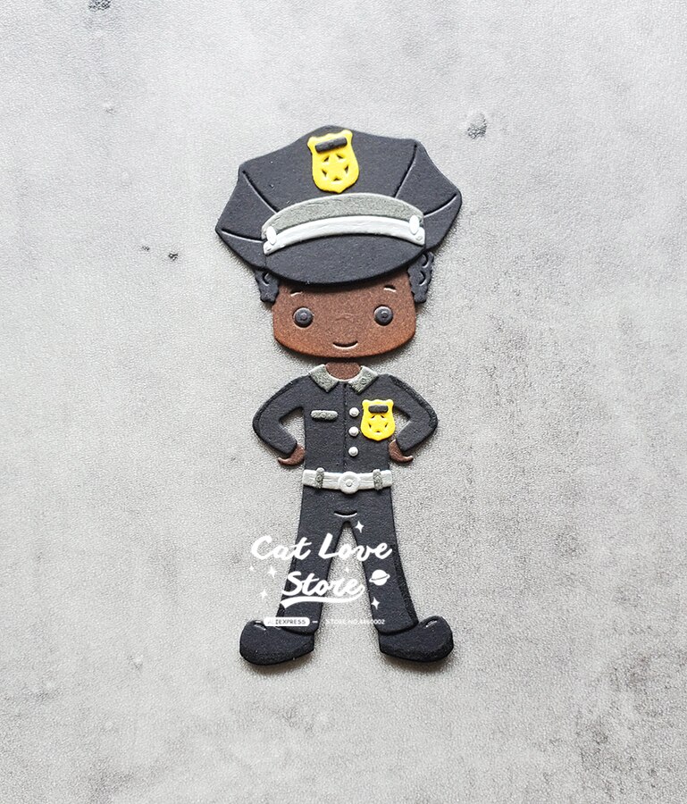 Catlove Police men woman Metal Cutting Dies Scrapbooking Mold Stencil Die Cuts Card Making DIY Craft Embossing Dies For