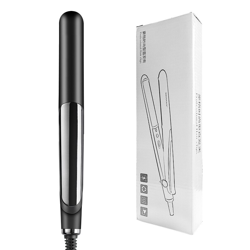 Elektrische Stijltang Professionele Krultang Toermalijn Keramische Haar Krultang Borstel Flat Iron 15S Warmte Uphairstyle Toools: black-with box