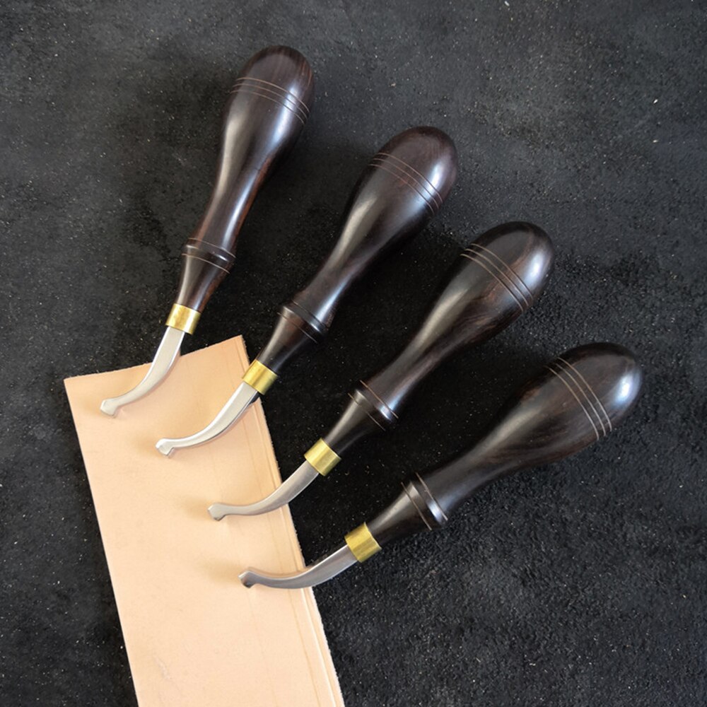 1pc 1.0/1.5/2/2.5mm Ebony Leather Edge Tool Leather Handle Knife Cutting Hand Craft Tool Line Low Slit Press Line Tool