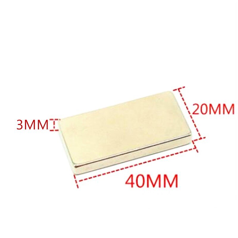 2-20PCS N52 40x20x3 mm Super Strong Sheet Rare Earth Magnet Thickness 3mm Block Rectangular Neodymium Magnets 40mm x 20mm x 3mm