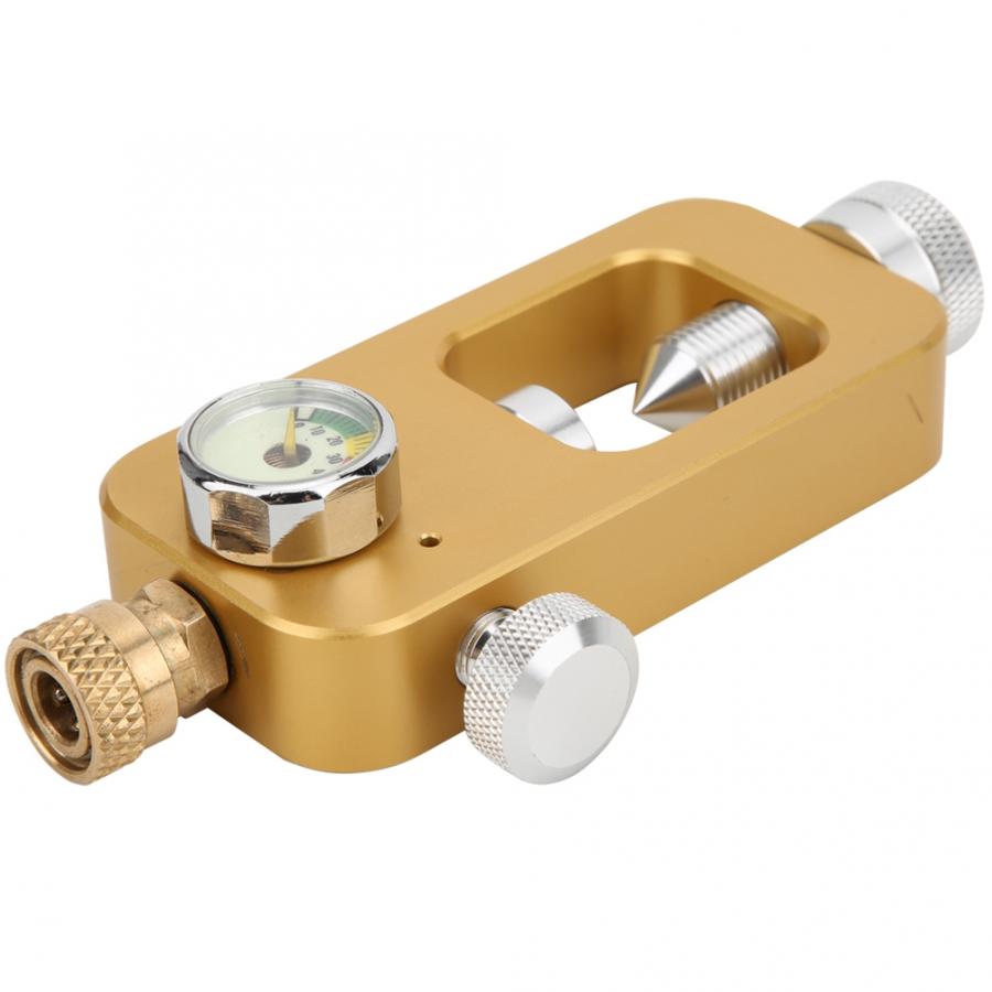 Dykkeradapter med trykmåler 8mm stik til ilttank undervands snorkellufttanke cylinder genopfyldningsadapter