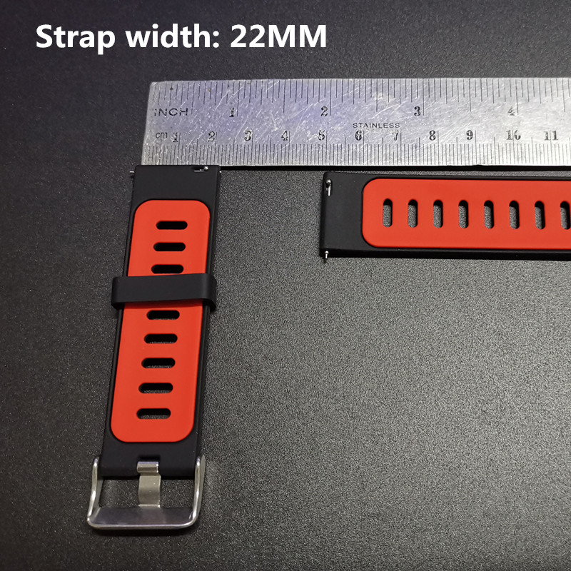 Bracelet en silicone d'origine pour montre intelligente L5 montre intelligente L8 peut être rapidement démonté avec une double aiguille 22MM de largeur