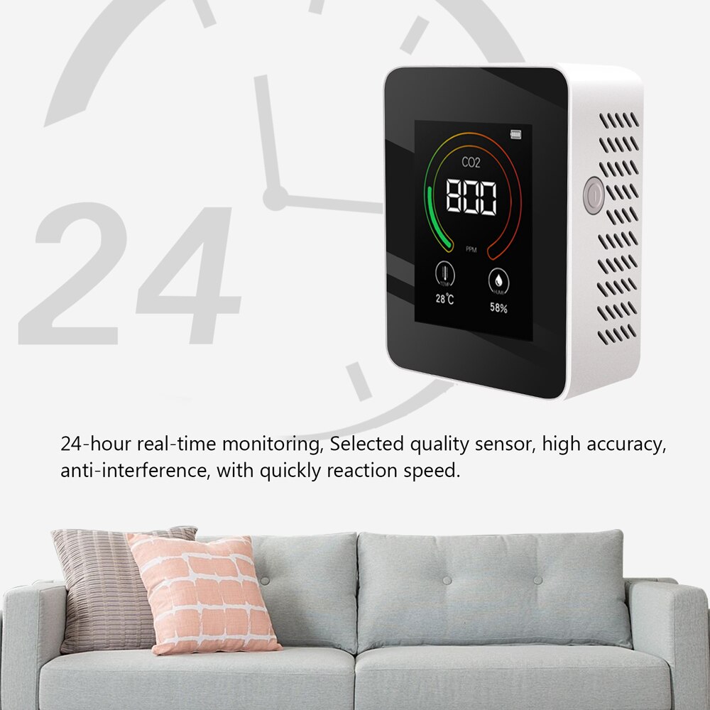 Multifunctional K06 CO2 Meter Air Detector C02 Temperature Humidity Tester Air LCD Display with Backlight