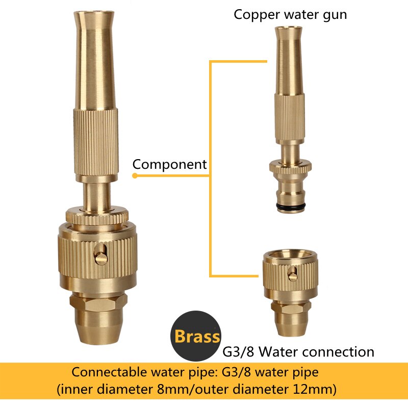 Home Spray Nozzle Spray Sprinkler High Pressure Direct Spray Garden Hose Adjustable Sprinkler Garden Hose Sprinkler System Tools: G3-8 Water pipe