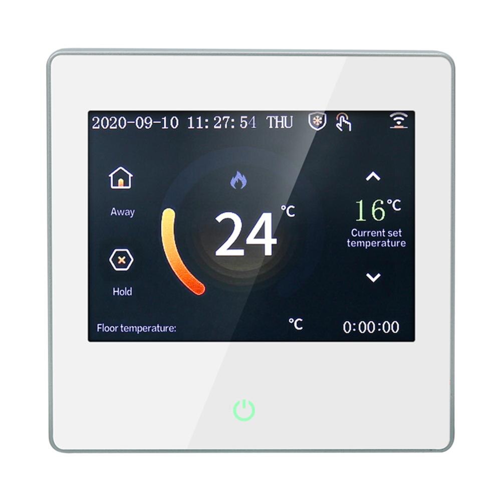 Smart Thermostat LCD Touch-screen Programmable Thermostat with WIFI Electric Heating 16A Digital Temperature Controller: Sliver