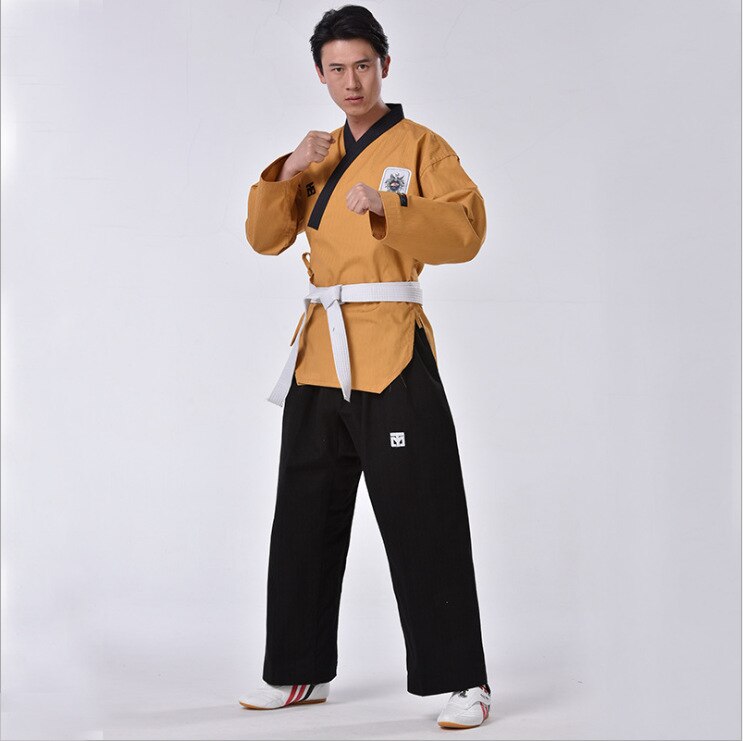 Adult Kung Fu Uniform Traditional Chinese Clothing for Men Boxing Competition WuShu Taekwondo Tai Chi TKD Clothing Top+Pant: Color4 / M