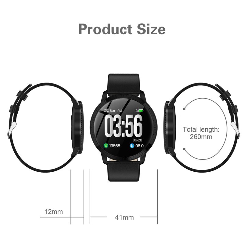Smartwatch CF18 - OLED Color Screen - Fitness Tracker - Heart Rate & Blood Pressure Monitor - for Men & Women