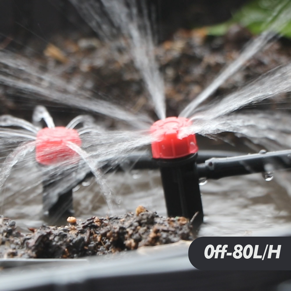 50-5m 1/4 "Garten tropfen Mikro bewässerung 8-See-verstellbare Tropfer mit Pfahl 4/7mm Adapter PVC-Schlauch automatisches Bewässerungs System