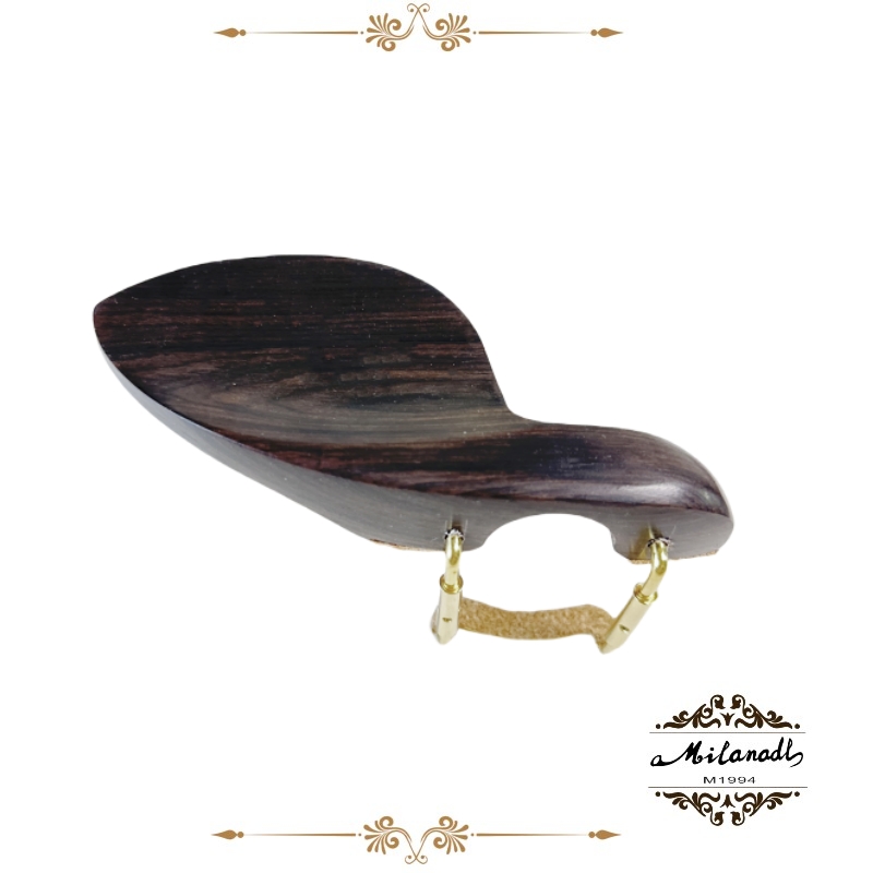 4/4 Violin Chinrest/Chin Rest With Clamp Screw Bracket Cork,Ebony Jujube Wood,Fiddle Parts Violin Accessories: Light Grey