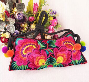 Multi boheme broderi shopping shell tasker flotte blomster broderede kvinder skulder & crossbody tasker national carrier