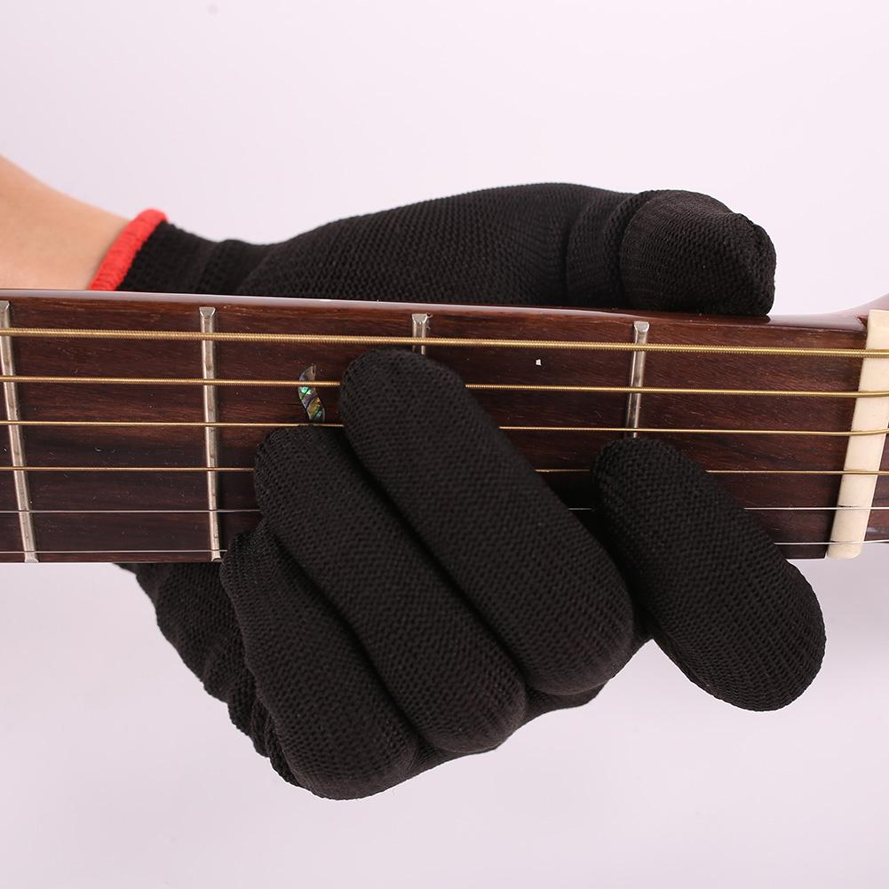 1Pc Guitar Bass Practice Beginner Full Finger Hand Protection Anti-slip Glove