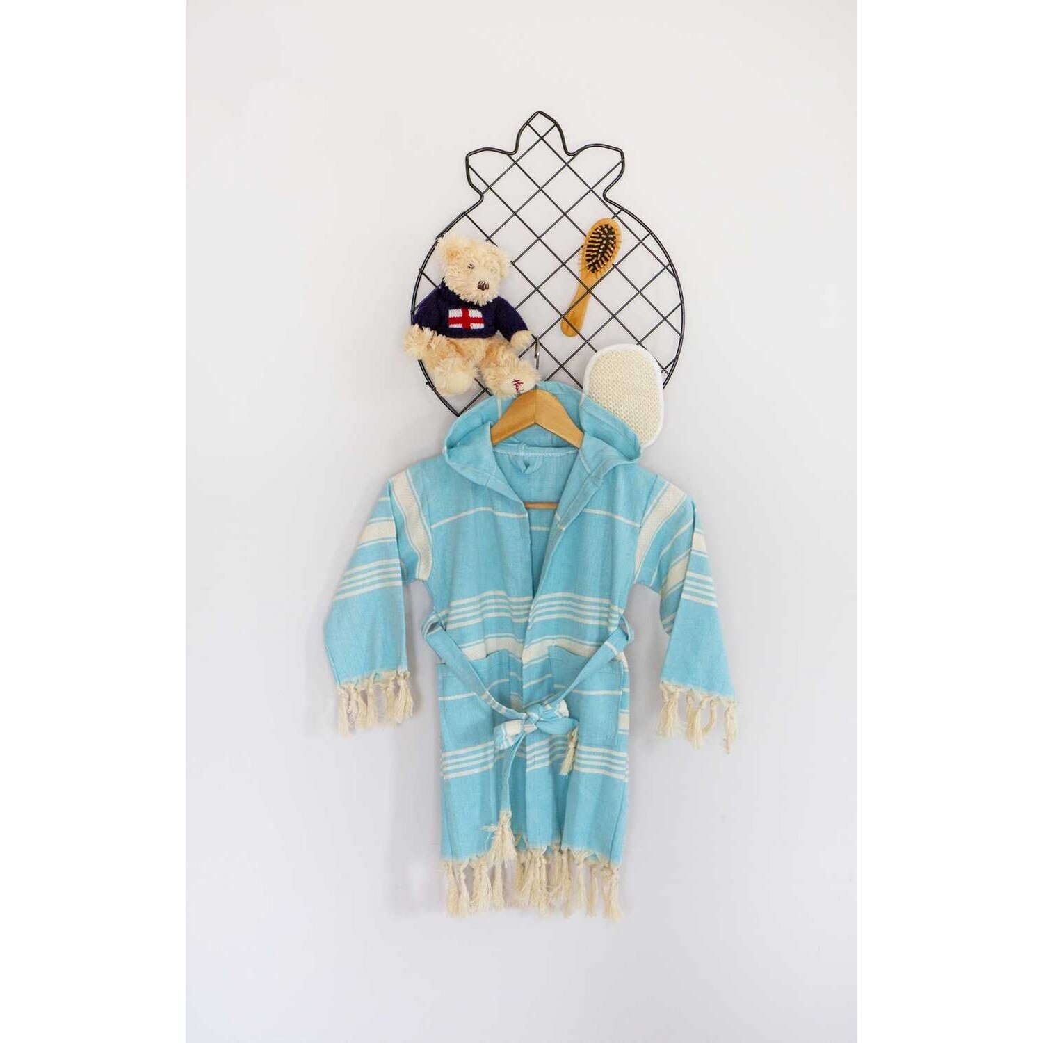 Peshtemal Children Bathrobe, Traditional Turkish Bathrobe, Kids Towel, Beach Towel, Beach Robe