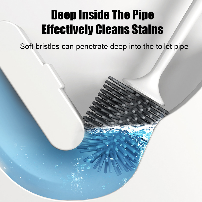 Oneup cabeça de borracha quadro escova de limpeza de toalete para banheiro fixado na parede do assoalho doméstico limpo acessórios do banheiro escova de toalete