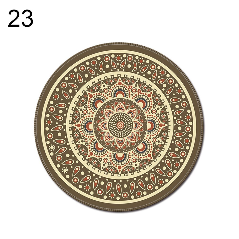 1PCS Vintage Bohemian Round Computer 3D Game Carpet Mouse Pad Mat Anti Slip Mousepad: 23