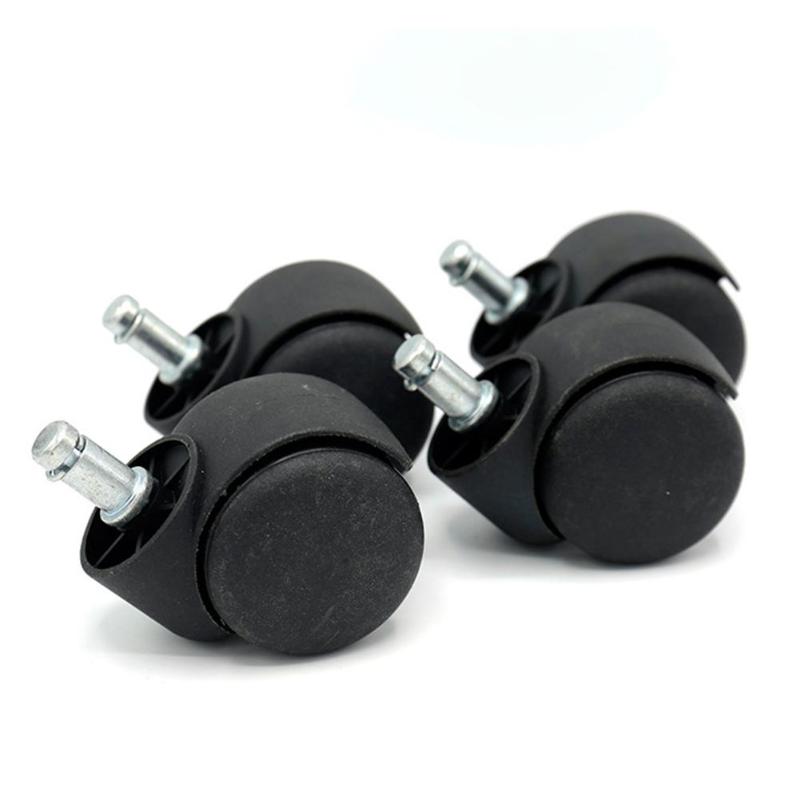 5pcs Silent Office Chair Caster Universal Wheel Swivel Plastic Swivel Roller Wheel Furniture Replacement Hardware