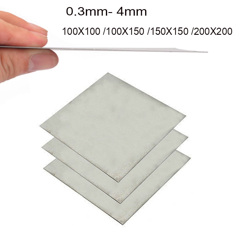 1pc Titanium Sheet Titanium Titan Ti Alloy GR2 Ti Sheet Plate 0.3mm- 4mm Ti Titanium Plate Sheet 100X100/100X150/150X150/200X200