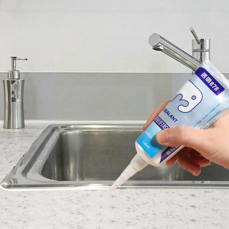 1 Pc 120ml Silicone Ceramic Sealant Tile Seam Refilling Toilet Liquid Glues Glue Bathtub Installation Repair Sealer J6o4