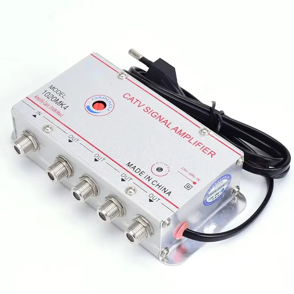 Y43A-Kabel TV Splitter Verstärker 20Db Digital TV Antenne Signal Booster Hause Tv Ausrüstungen 45Mhz Zu 860Mhz EU Stecker