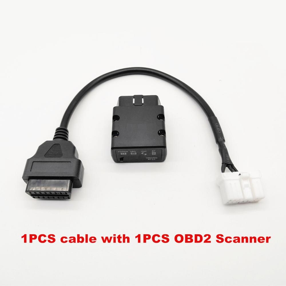 12 pin male female connector Old Tesla model S OBD II diagnostic harness electronic cable of energy vehicle: 1set