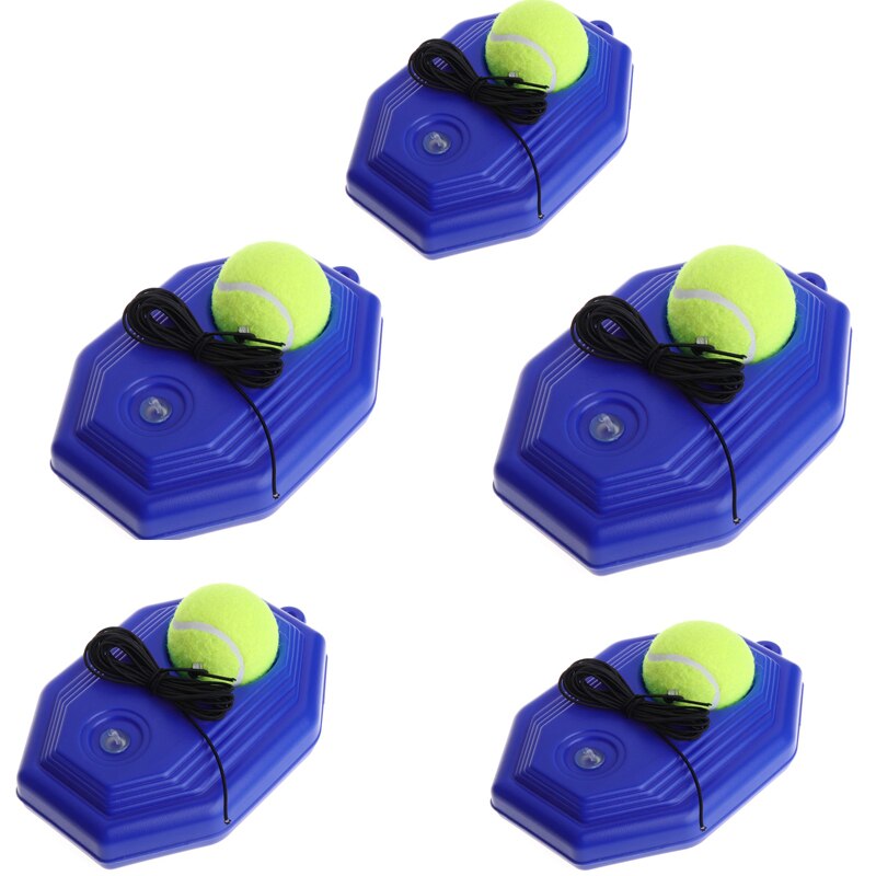 Tennis Trainer Tennis Ausbildung Ball Tennis Schläger Ausbildung Praxis Bälle Zurück Basis Trainer Werkzeug Schnur Elastische Seil ÜSpund: 5 setzt