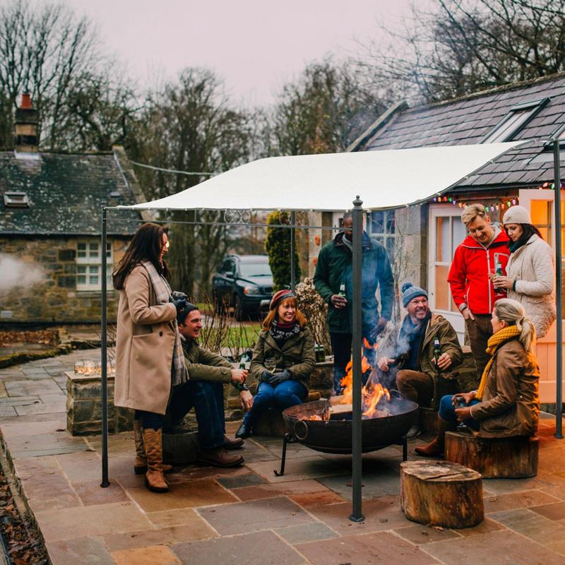 Zonnekap voor terras Zonwering Zonneschermen Luifel Onderdak 3x2.6m / 9.84x8.53ft Patio Bekleding voor Achtertuin Zwembad Dek Gazon