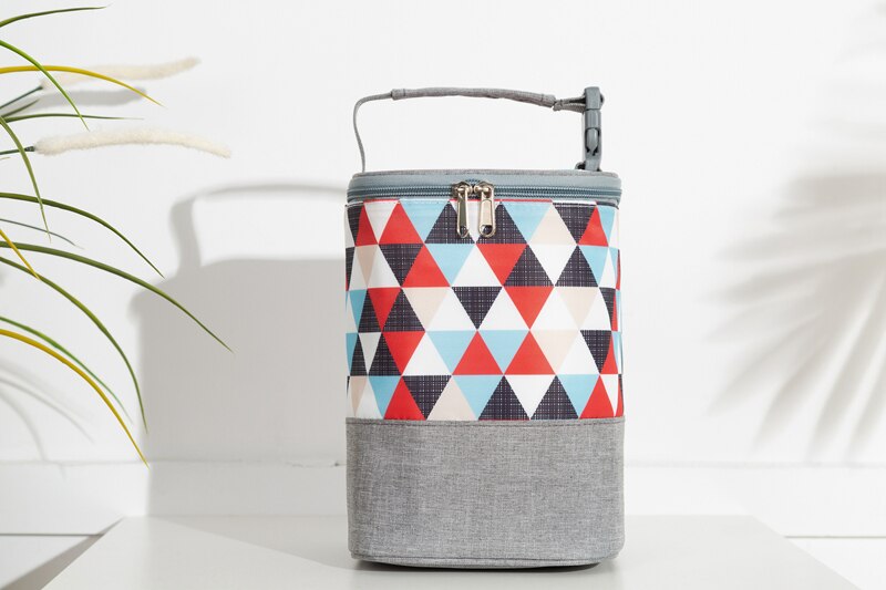 Heopono pronto para enviar qualidade bpa livre de alimentos cofre bonito pequena caixa de alimentos de refrigeração térmica saco térmico isolado para garrafa de bebê: Geometry