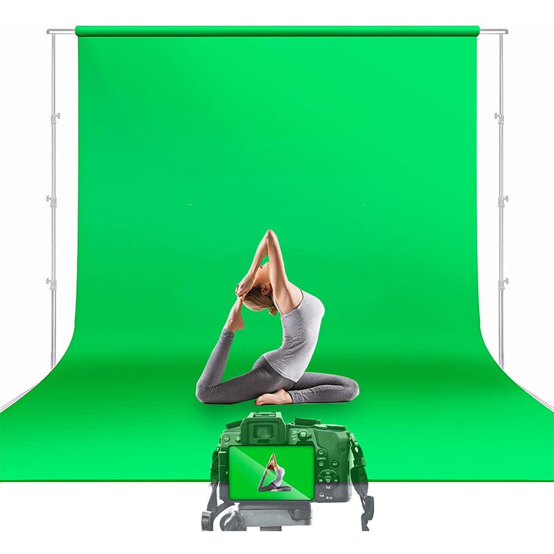 Green Screen Backdrop Studio Photography Background Polyester-Cotton Fabric Seamless For Portrait Product Shooting