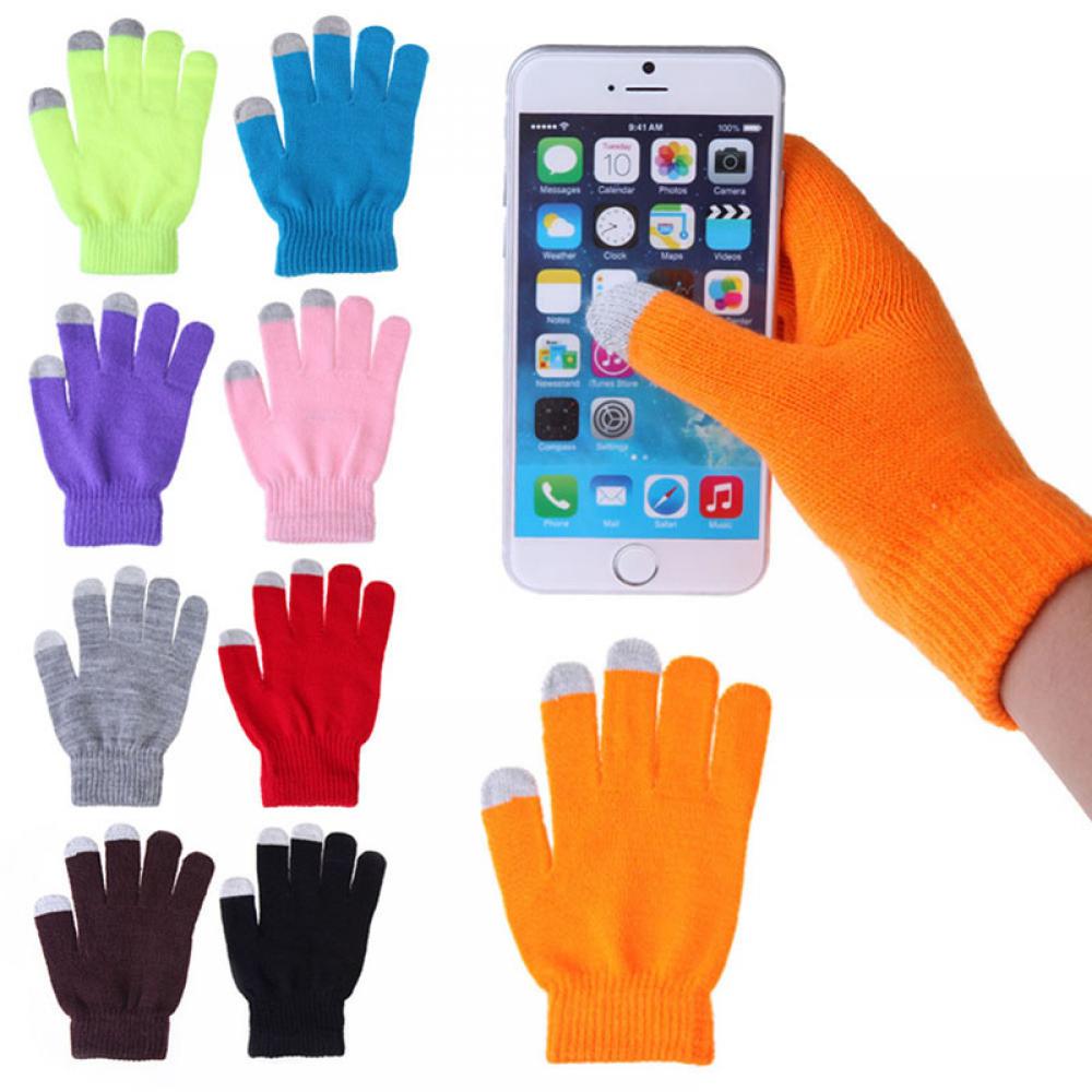 Magic touch screen handsker smartphone texting stretch voksen one size vinter varmere strik handsker 13 farver