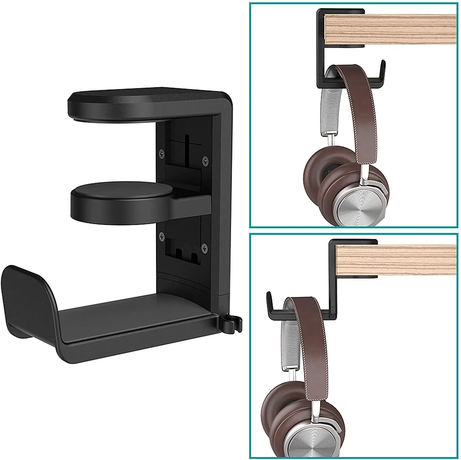 360 ° Roterende hoofdtelefoonstandaard Desktop-headsethouder PC Gaming-headset Bureau-hangerhaak voor oortelefooncontroller