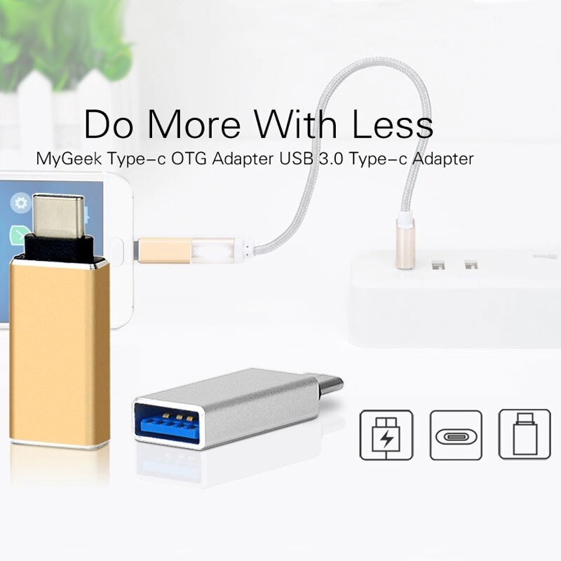 Adaptador OTG USB C macho a USB 3,0 hembra, adaptador/convertidor OTG tipo C a USB para Macbook Nexus Nokia N1 para Samsung S8 Plus