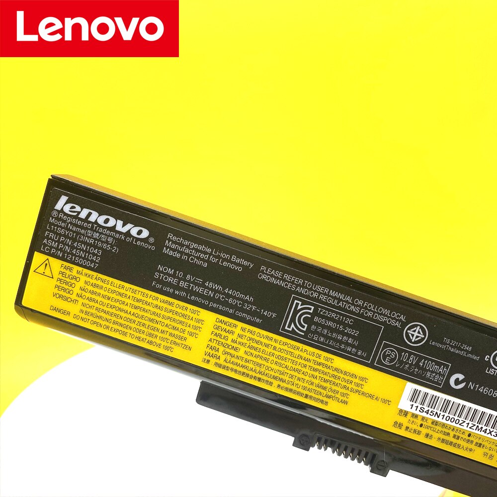 Alkuperäinen kannettavan tietokoneen akku lenovo ideapad  g480 g485 y480 g410 g400 g500 g510 g580 g485 z480 z485 g585 l11 l 6 y 01 :lle