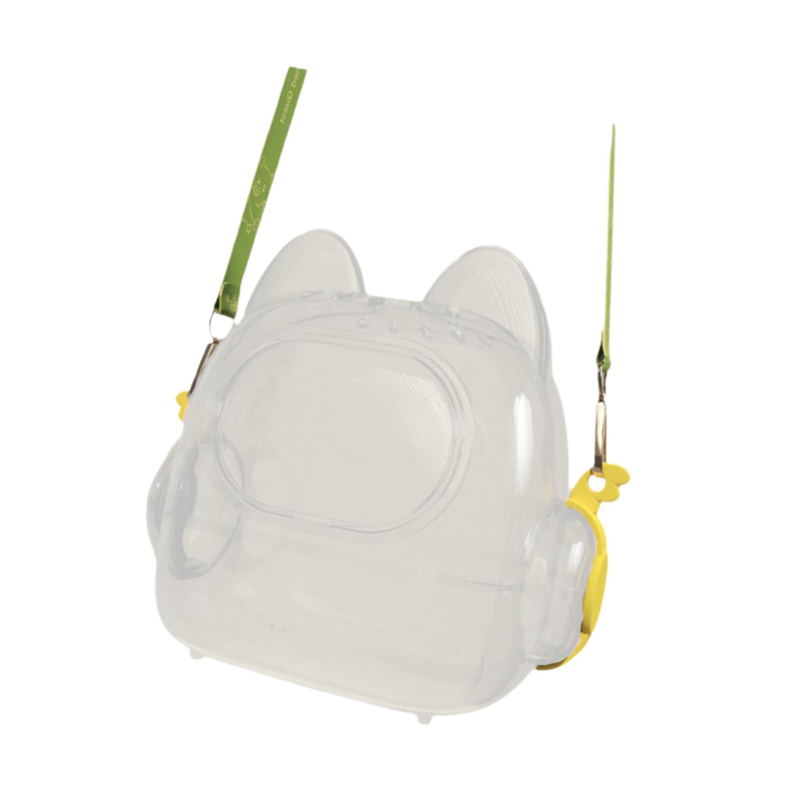 Gaiola transportadora de hamster acrílico ao ar livre pequeno animal transportar gaiola para cobaia pet saída viajar saco de transporte
