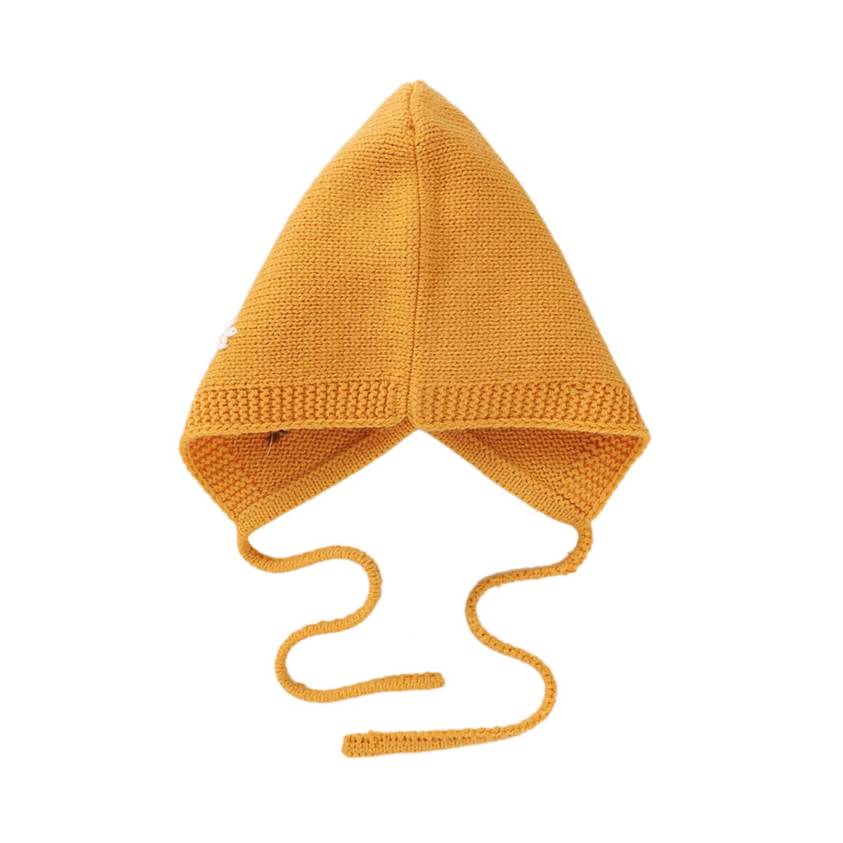 Pasgeboren Baby Ziekenhuis Bonnet Knit Bloemen Warm Beanie Cap Met Kinband Voor Baby Jongens En Meisjes