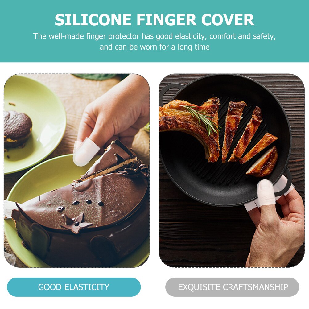 5pcs Silicone Fingertips Protective Finger Cot Silicone Finger Caps Finger Cots