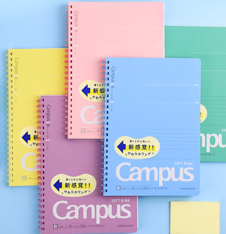1pc Japan KOKUYO Soft Ring Notebook Limited Candy Color B5 40 Pages A5 50 Pages Coil Notebook Workbook Japanese Stationery