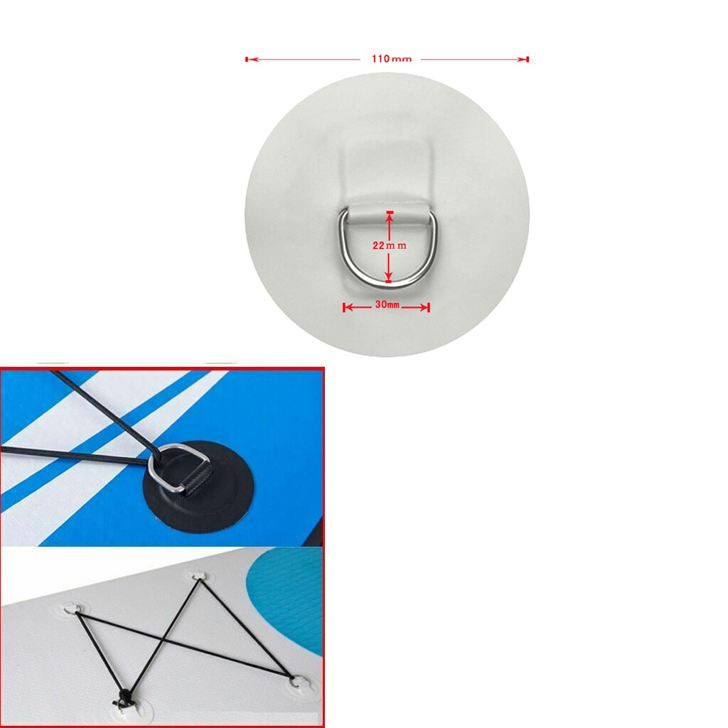 D-Patch anneau bateau gonflable | Hypalon 110mm en blanc, bateau gonflable robuste