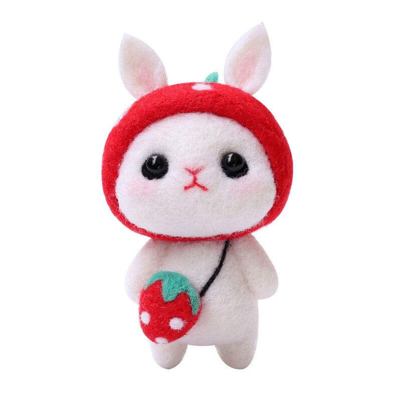 Cute Cartoon Rabbit Animal Handmade Toy / Handmade Material / Needle Felt Wool: 4