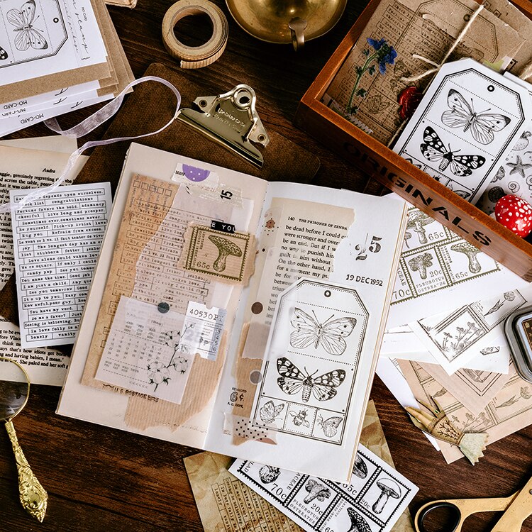 Retro Plants Leaves Flower Butterfly Decoration stamp rubber stamps for scrapbooking stationery DIY craft standard stamp