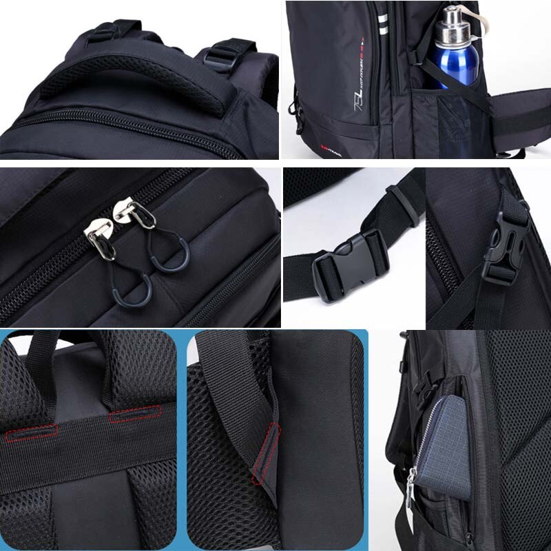 75L Unisex Men's Backpack Travel Back Pack Sports Bag Nylon Outdoor Trekking Rucksack Hiking Climbing Cycling Backpack for Male