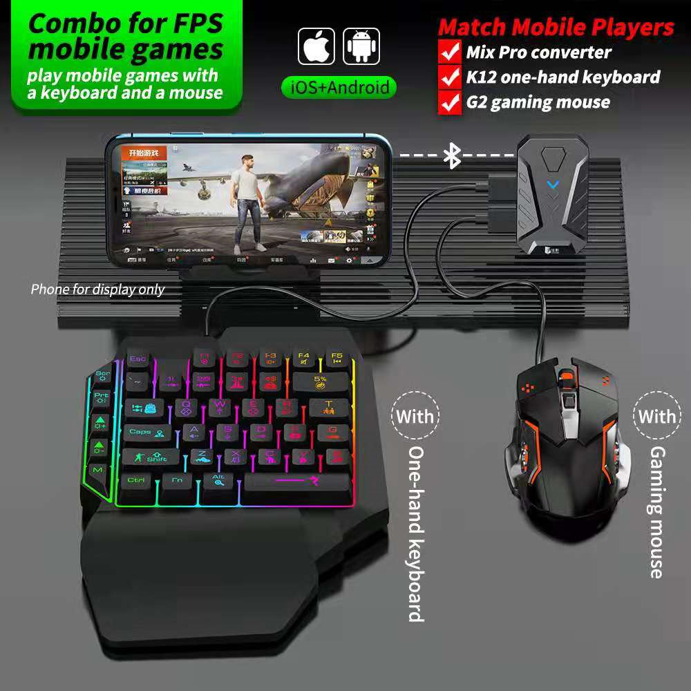 35-Key Een Hand Mechanische Gaming Toetsenbord Rgb Backlit Draagbare Mini Gaming Keyboard Game Controller Voor Fps Mobiele games Pc