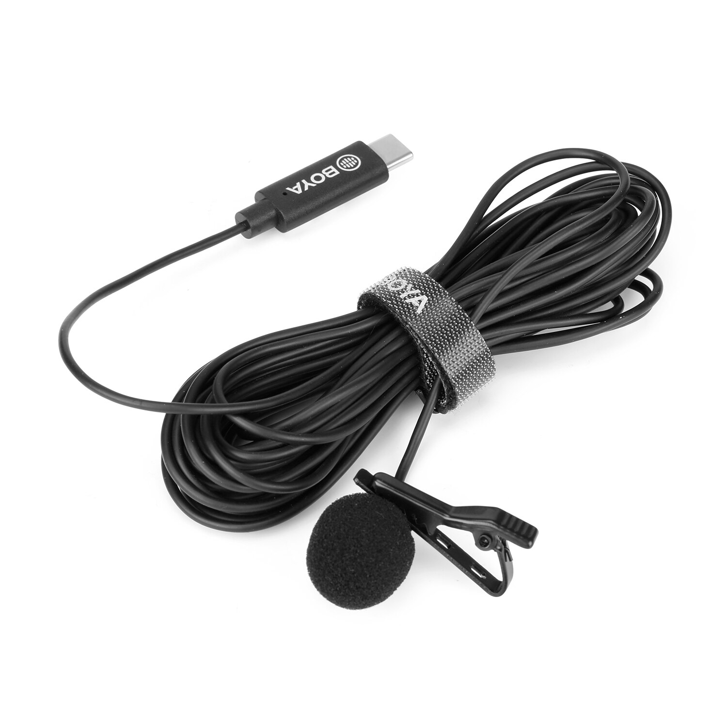 Boya BY-M3 Lavalier Revers Microfoon Mini Mic Omnidirectionele Enkele Kop 6 Meter Kabel Compatibel Met Usb Type-C Interface