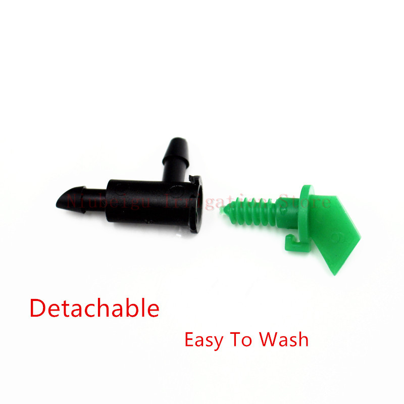 200Pcs 4L 8L 16L/H Vlag Insteekdruppelaars Outlet Barb Micro Tubing Drip Irrigatie Fittings Uit Elkaar Halen Druppelaar