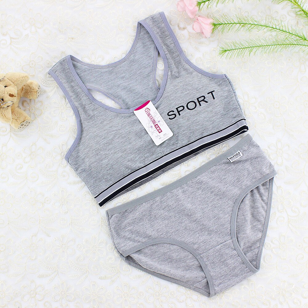Teenager Mädchen Unterwäsche Mädchen Unterwäsche Junges Mädchen Höschen und Bh Set Mädchen Sport Bh Teen Dessous 8-15Years